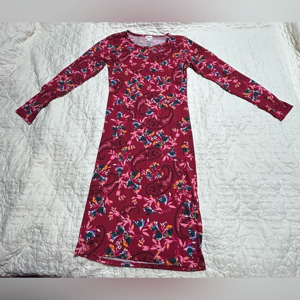 Women’s LuLaRoe Small DEBBIE Long Sleeved Floral Dress